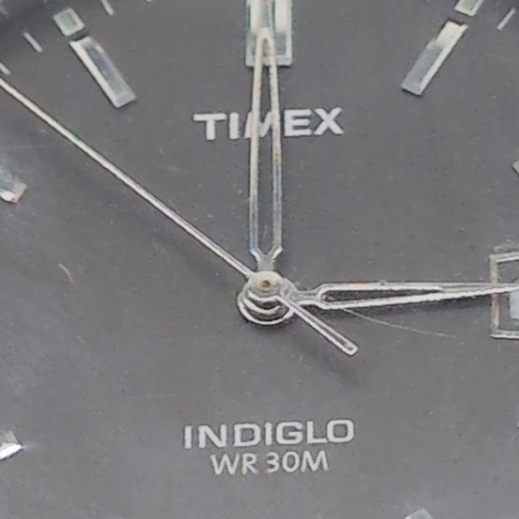 Timex Indiglo Silver Case Black Strap watch - Picture 3 of 4